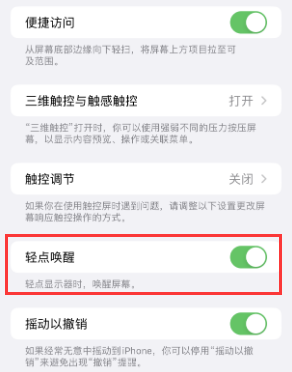 桃江苹果授权维修站分享iPhone轻点无法唤醒怎么办 