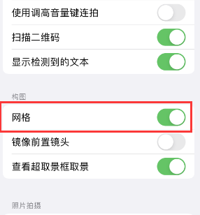 桃江苹果手机维修网点分享iPhone如何开启九宫格构图功能 