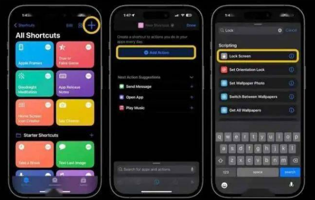 桃江苹果14锁屏维修店分享iPhone14升级iOS16.4后如何创建锁屏快捷方式 