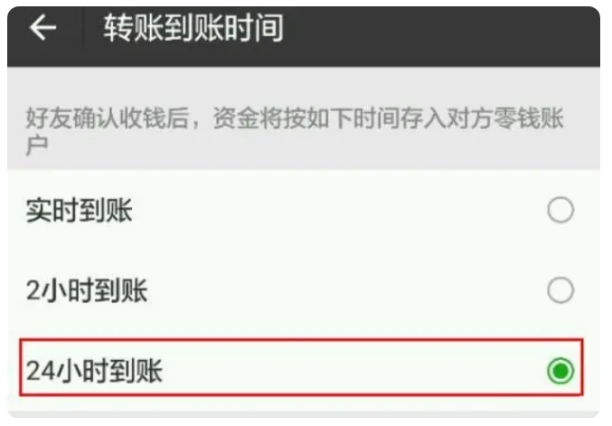 桃江苹果手机维修分享iPhone微信转账24小时到账设置方法 